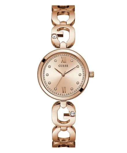 Guess Empower zegarek damski biżuteryjny różowe złoto GW0759L3