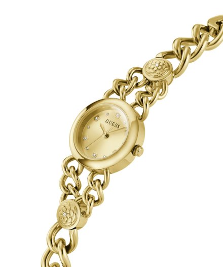 Guess Vienna zegarek damski biżuteryjny złoty łańcuszek GW0758L2