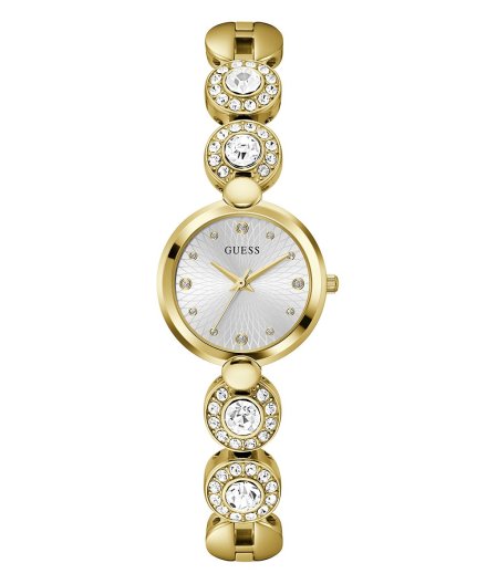 Guess Stardom zegarek damski biżuteryjny złoty z kryształami GW0757L2