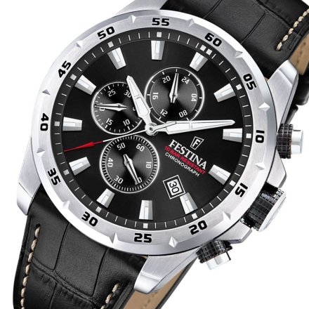 Festina Timeless Chronograph 20692/4 Zegarek Męski na czarnym pasku chronograf