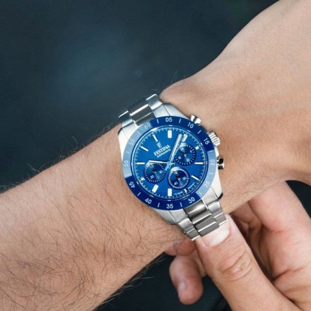Festina Ceramic 20693/4 zegarek unisex na bransolecie z niebieską tarczą