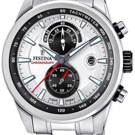 Festina Timeless Chronograph 20694/1 Zegarek Męski na bransolecie chronograf