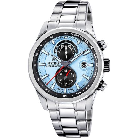 Festina Timeless Chronograph 20694/2 Zegarek Męski z błękitną tarczą chronograf