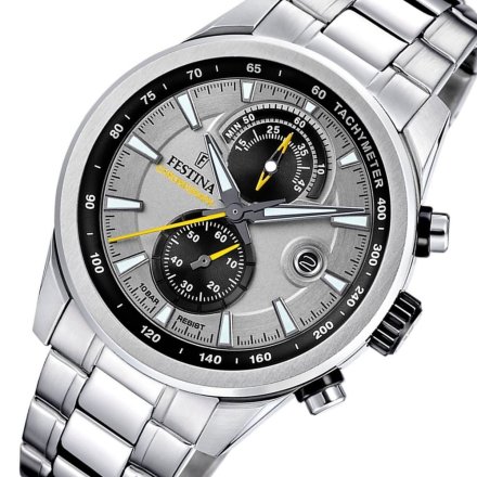 Festina Timeless Chronograph 20694/4 Zegarek Męski ze srebrną tarczą chronograf
