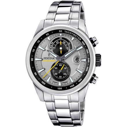 Festina Timeless Chronograph 20694/4 Zegarek Męski ze srebrną tarczą chronograf