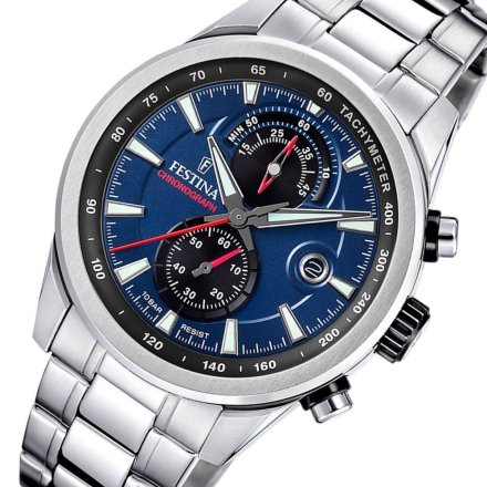 Festina Timeless Chronograph 20694/5 Zegarek Męski z granatową tarczą chronograf