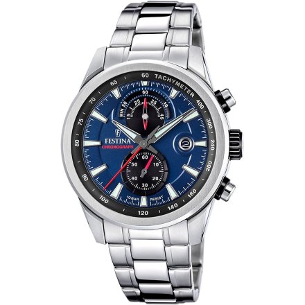 Festina Timeless Chronograph 20694/5 Zegarek Męski z granatową tarczą chronograf