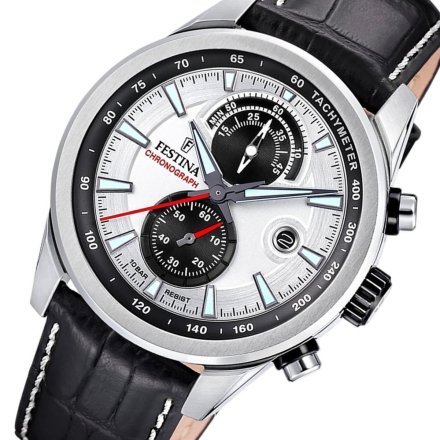 Festina Timeless Chronograph 20695/1 Zegarek Męski na czarnym pasku chronograf