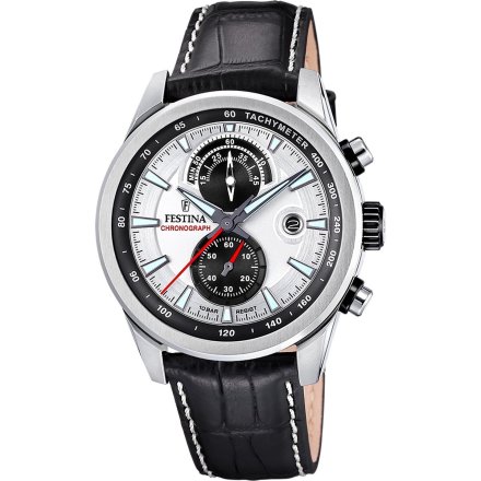 Festina Timeless Chronograph 20695/1 Zegarek Męski na czarnym pasku chronograf