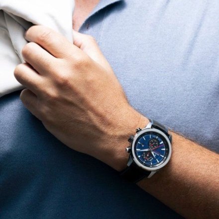Festina Timeless Chronograph 20695/5 Zegarek Męski na pasku z granatową tarczą