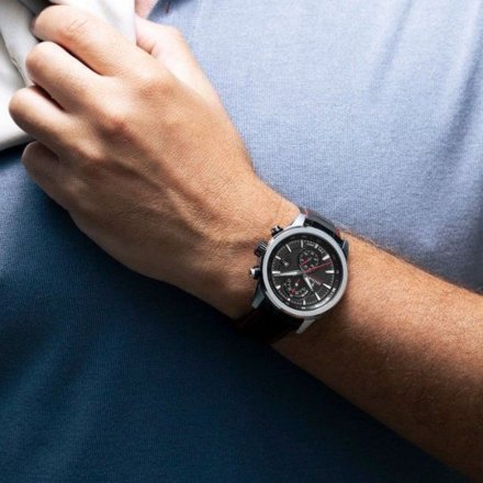 Festina Timeless Chronograph 20695/6 Zegarek Męski na pasku z czarną tarczą