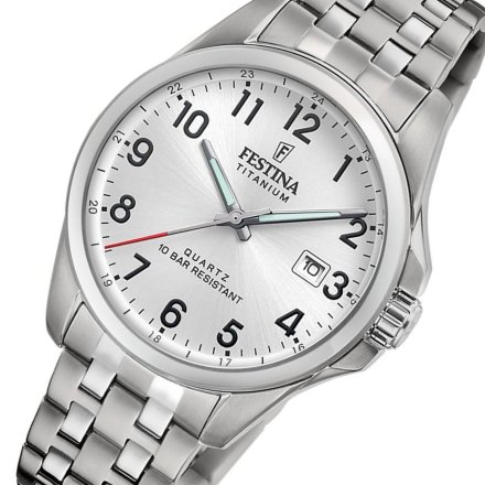 Festina Titanium 20696/1 Zegarek Męski srebrny tytanowy na bransolecie