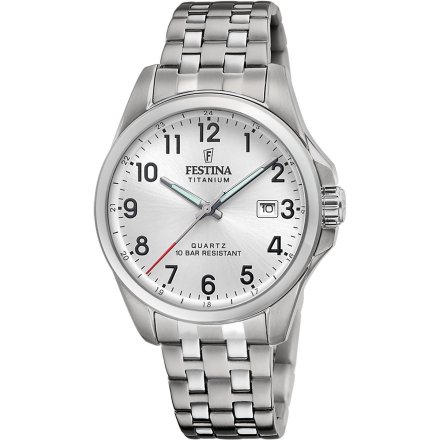 Festina Titanium 20696/1 Zegarek Męski srebrny tytanowy na bransolecie