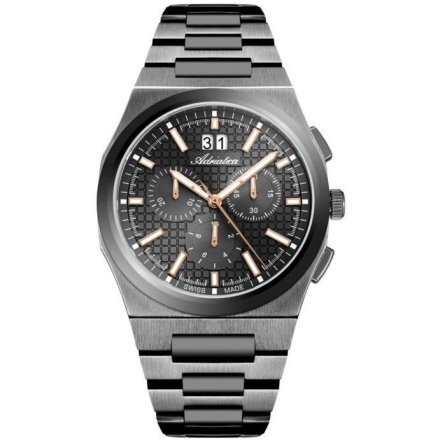 Adriatica elegancki męski zegarek szary z chronografem A8326.S1R6CH