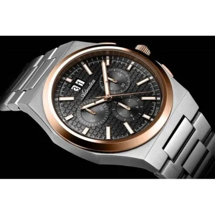 Adriatica elegancki męski zegarek srebrny z chronografem A8326.R116CH
