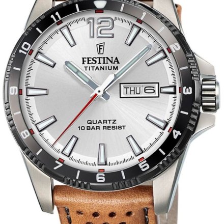 Festina Titanium 20699/1 Zegarek Męski srebrny tytanowy na pasku