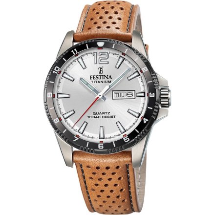 Festina Titanium 20699/1 Zegarek Męski srebrny tytanowy na pasku