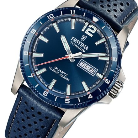 Festina Titanium 20699/2 Zegarek Męski granatowy tytanowy na pasku
