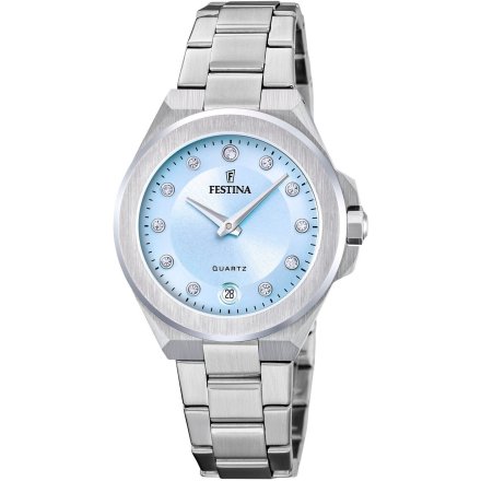 Festina Mademoiselle 20700/3 zegarek damski srebrny z błękitną tarczą