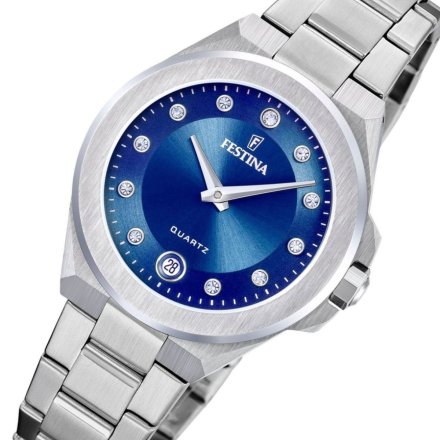 Festina Mademoiselle 20700/5 zegarek damski srebrny z granatową tarczą