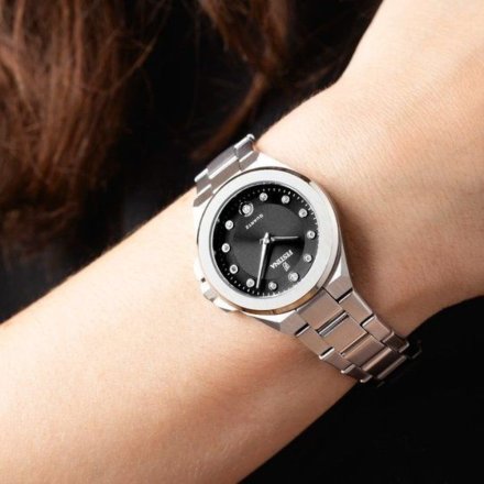 Festina Mademoiselle 20700/6 zegarek damski srebrny z czarną tarczą