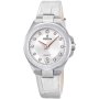 Festina Mademoiselle 20701/1 zegarek damski srebrny na białym pasku