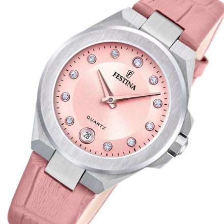 Festina Mademoiselle 20701/2 zegarek damski srebrny z różowym paskiem