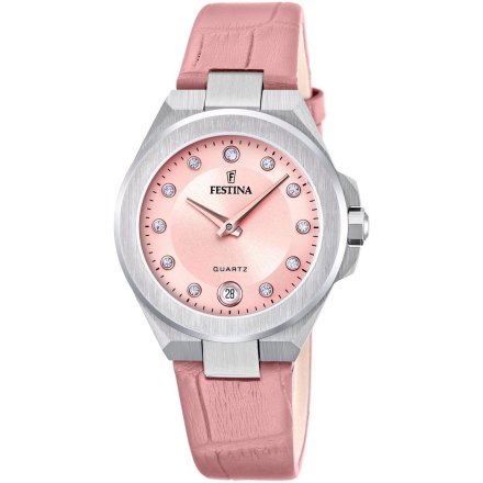 Festina Mademoiselle 20701/2 zegarek damski srebrny z różowym paskiem