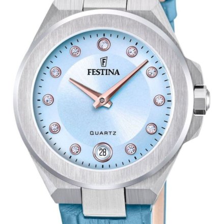 Festina Mademoiselle 20701/3 zegarek damski srebrny z różowym paskiem