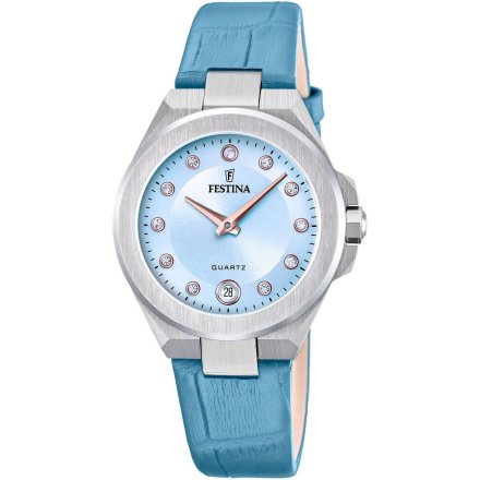 Festina Mademoiselle 20701/3 zegarek damski srebrny z różowym paskiem