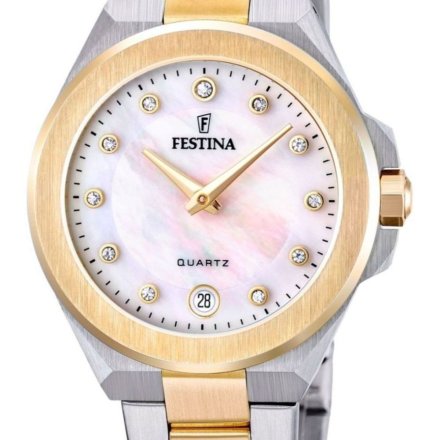 Festina Mademoiselle 20702/1 zegarek damski złoto-srebrny na bransolecie
