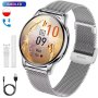 Rubicon Diana srebrny smartwatch damski bransoleta + pasek