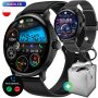 Czarny smartwatch z paskiem RNCF35 ZESTAW NA PREZENT