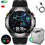 Czarny męski smartwatch z GPS RNCF37 ZESTAW NA PREZENT