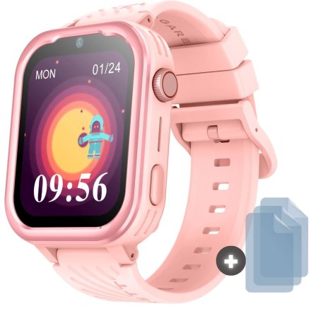 Smartwatch Garett Kids ESSA różowy + 3 szkła na ekran