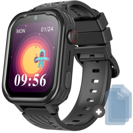 Smartwatch Garett Kids ESSA czarny + 3 szkła na ekran