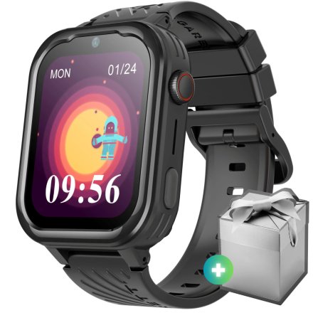 Smartwatch Garett Kids ESSA czarny + pudełko na prezent