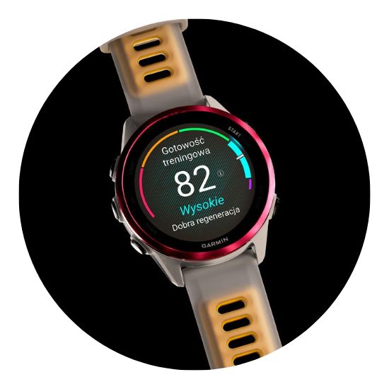 Forerunner 570 precyzyjny pomiar tętna na bieżąco Pomiar tętna na ekranie Garmin Forerunner 570